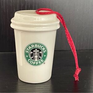 $15 SALE Starbucks 2007 Holiday Hot Drink Ornament VTG Collectible Green Black